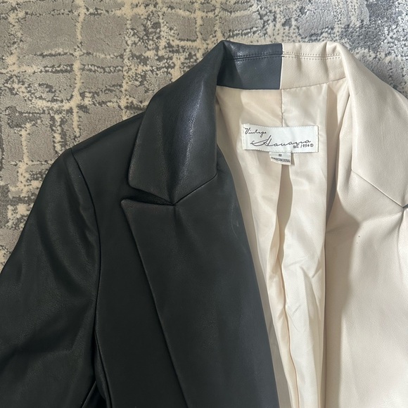 Faux Leather Blazer - Picture 2 of 3